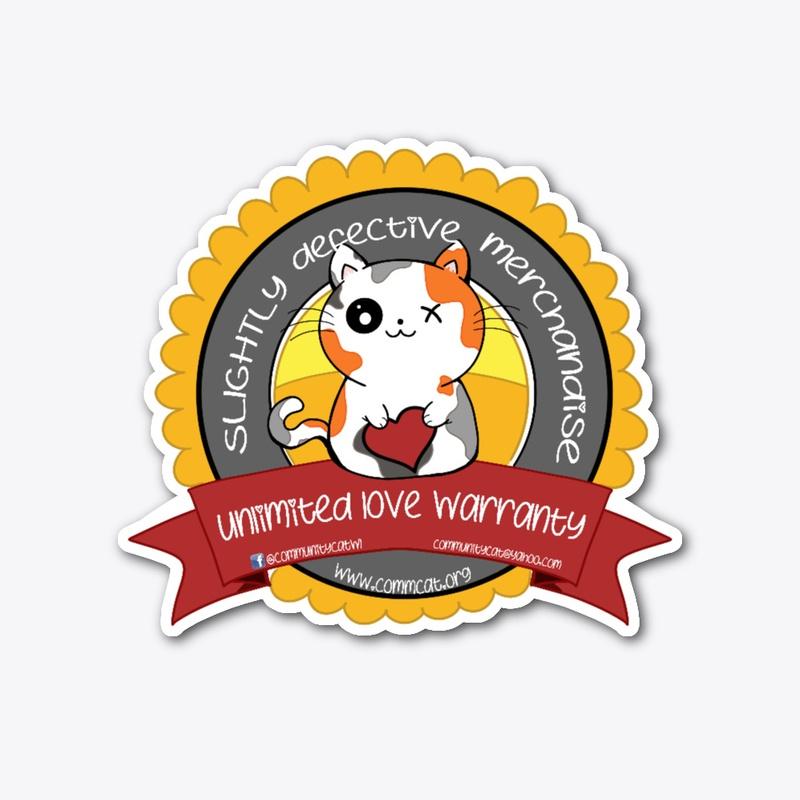 Love Warranty Sticker